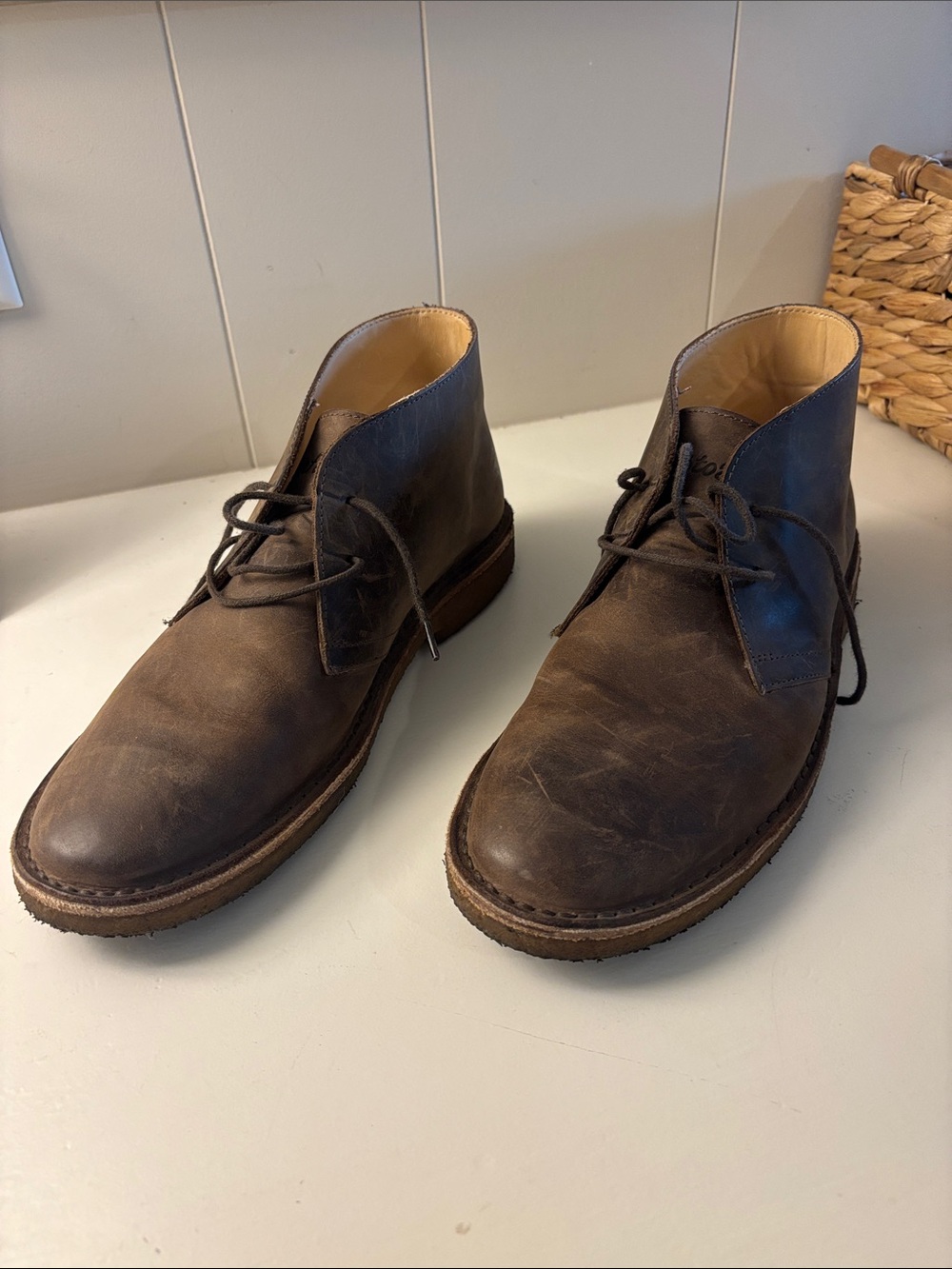 Classic Brown Leather Chukka Boots for Men